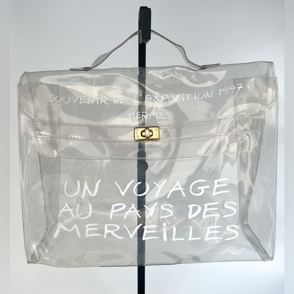 Hermes Handbags - HERMES vinyl Kelly stadium bag